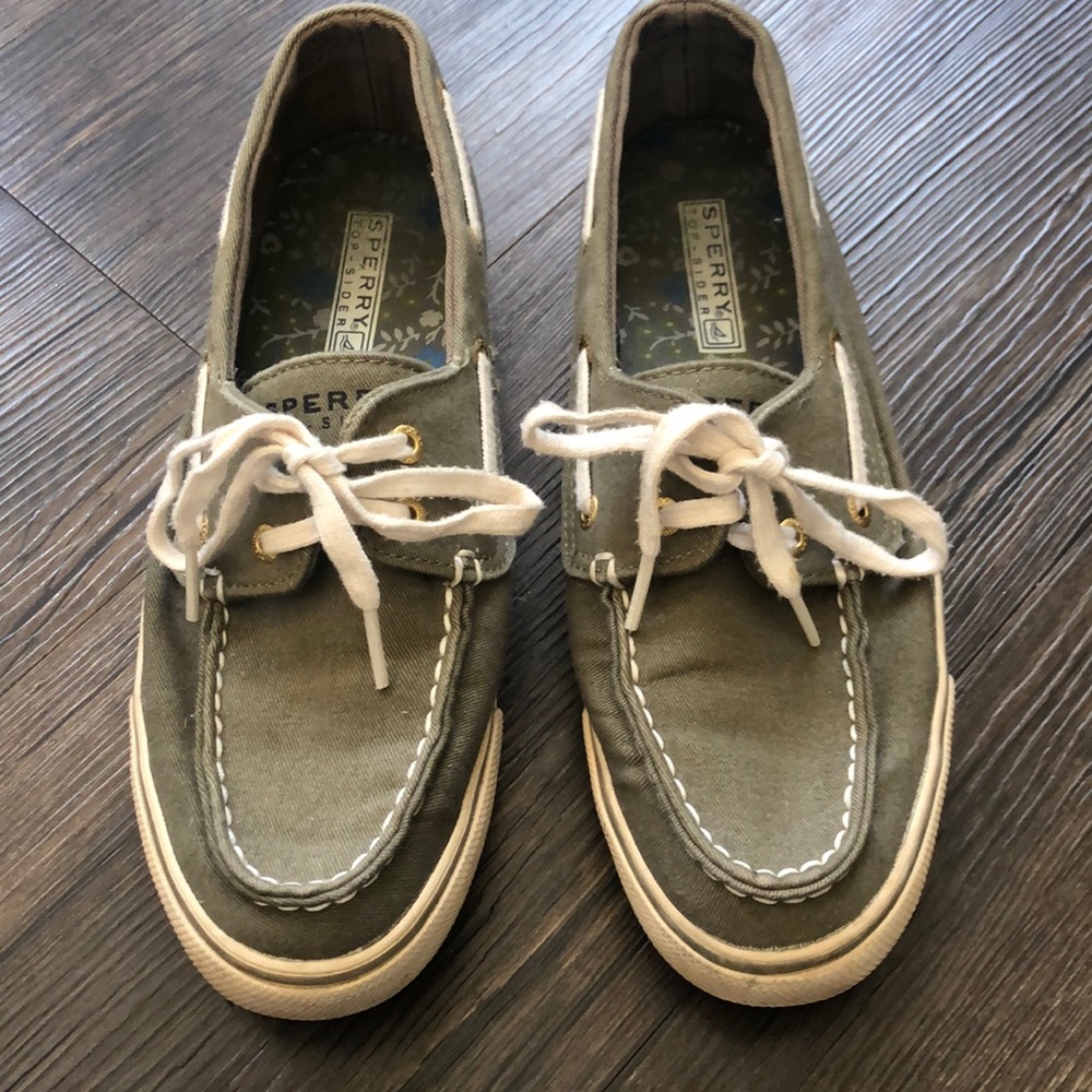 Olive Green Canvas Sperry’s